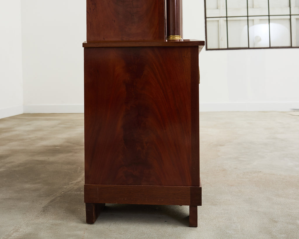 Grand French Empire Style Bronze Mahogany Bibliotheque Bookcase