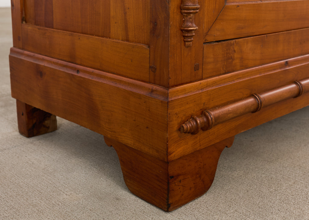 English Aesthetic Movement Faux Bamboo Marble Top Buffet Sideboard