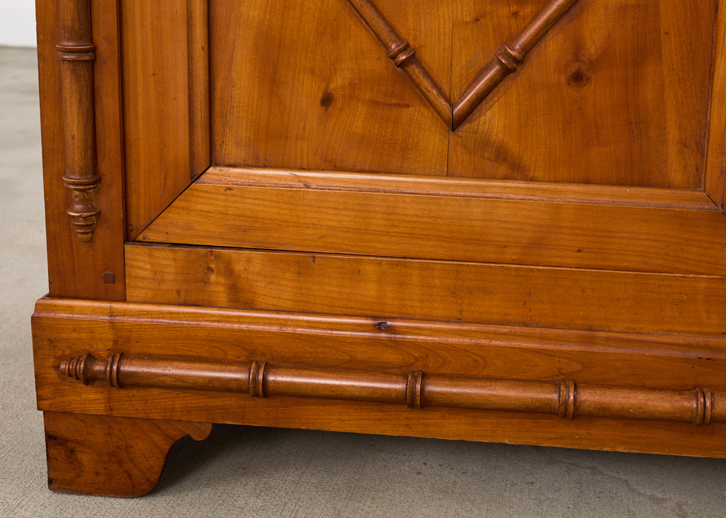 English Aesthetic Movement Faux Bamboo Marble Top Buffet Sideboard