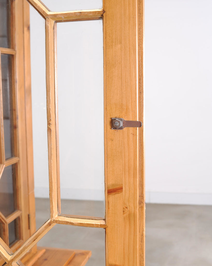 Country English Georgian Pine Bookcase Astragal Glazed Doors