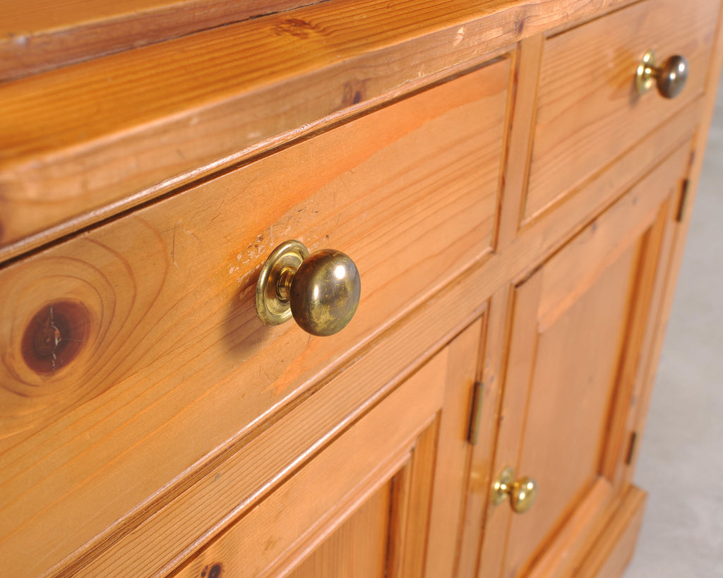 Country English Georgian Pine Bookcase Astragal Glazed Doors