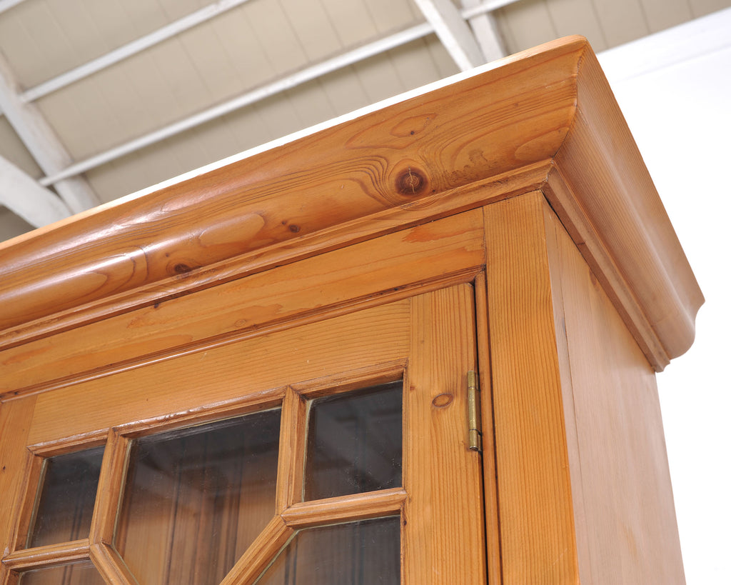 Country English Georgian Pine Bookcase Astragal Glazed Doors