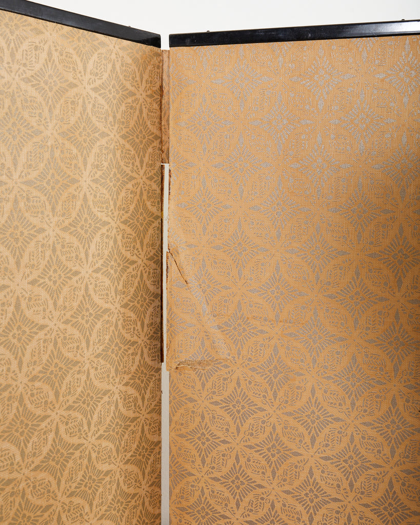 Japanese Showa Four Panel Screen Autumn Landscape on Gilt