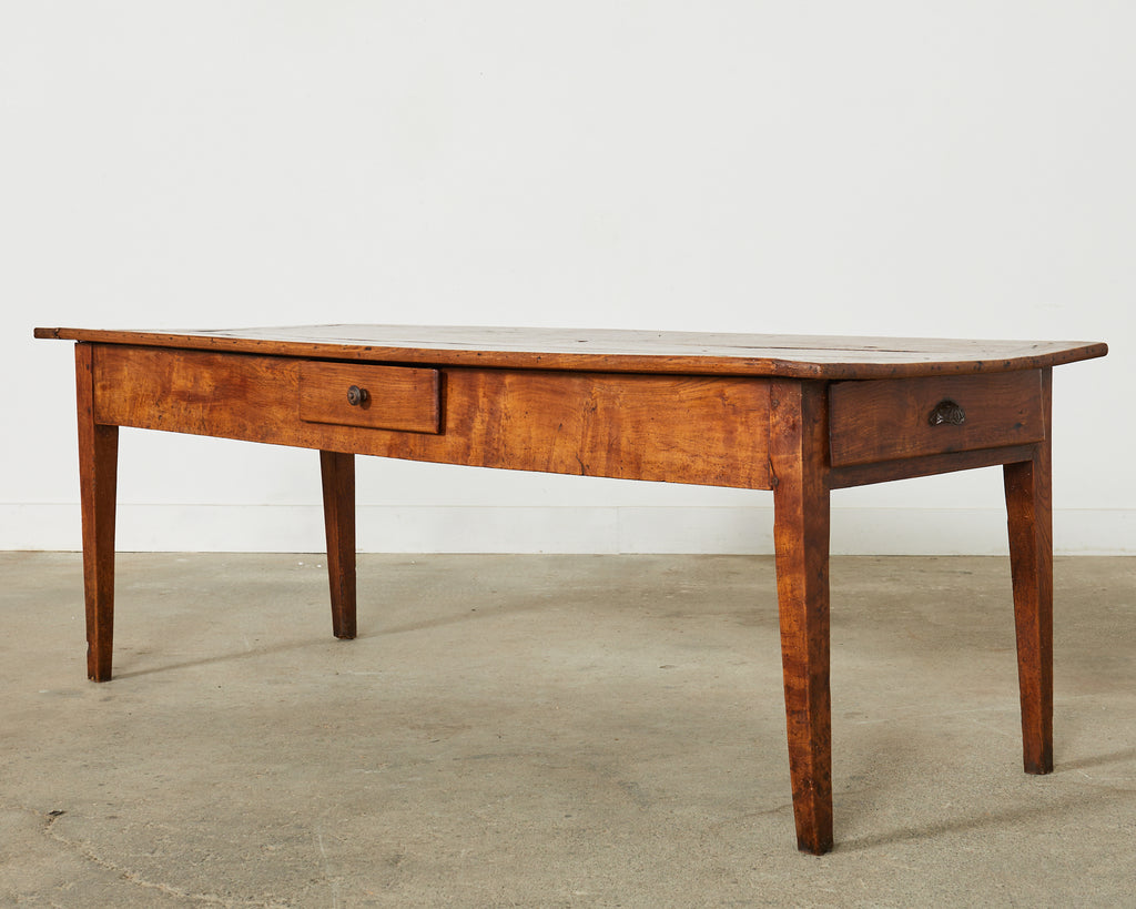 19th Century Country French Provincial Fruitwood Farmhouse Table