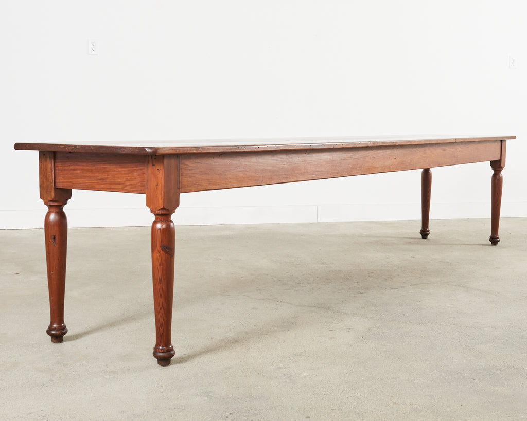 Country English Fruitwood Farmhouse Harvest Dining Table