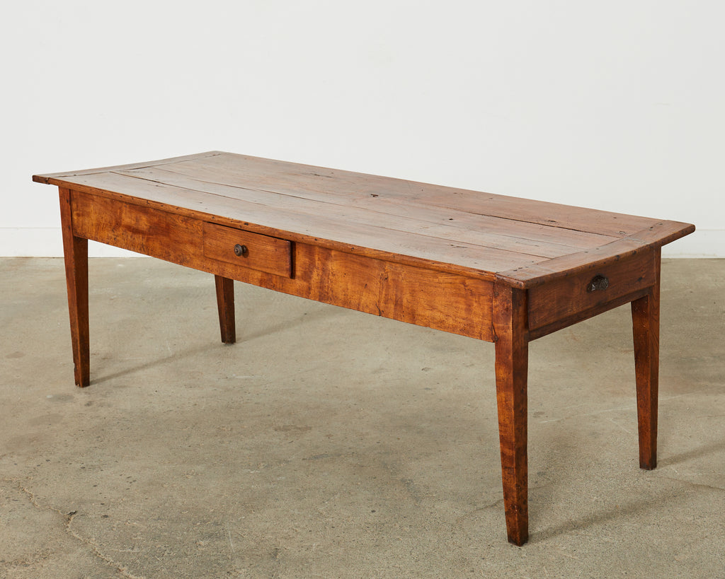 19th Century Country French Provincial Fruitwood Farmhouse Table
