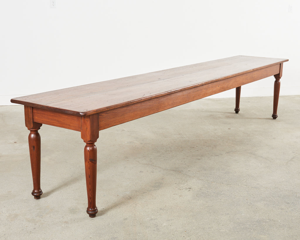 Country English Fruitwood Farmhouse Harvest Dining Table