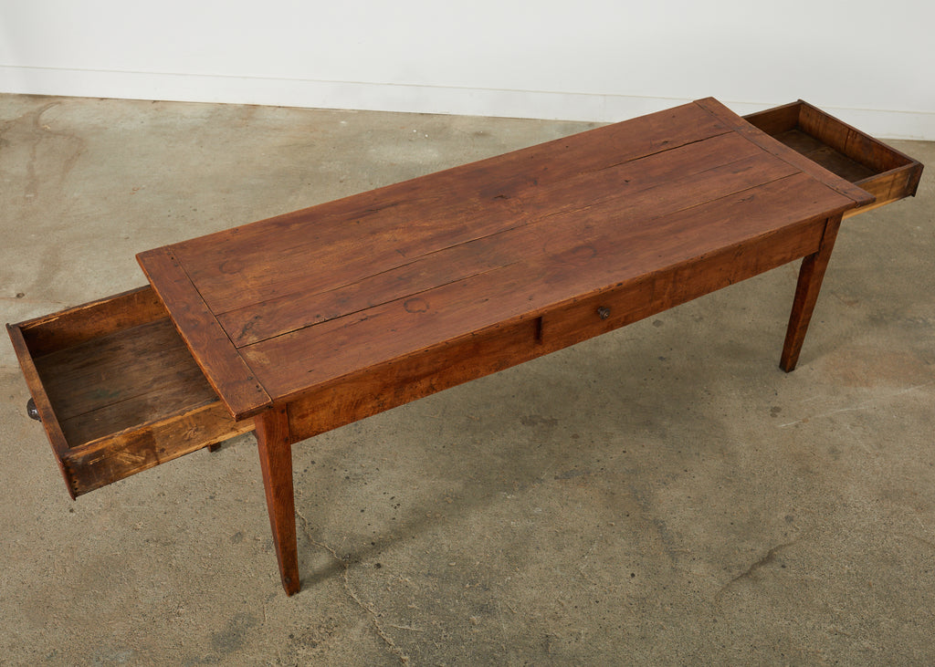 19th Century Country French Provincial Fruitwood Farmhouse Table