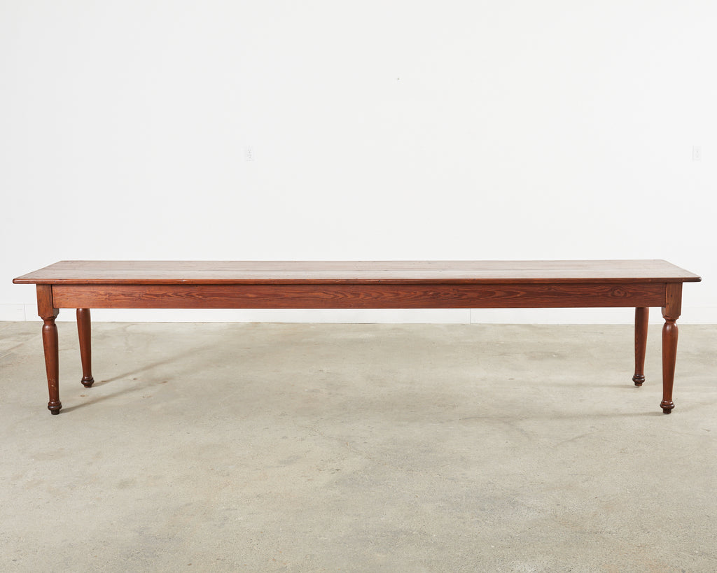 Country English Fruitwood Farmhouse Harvest Dining Table