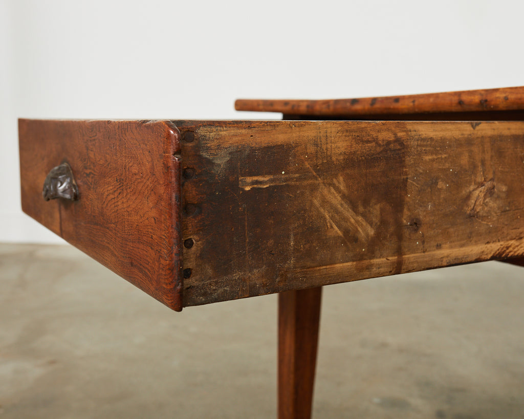 19th Century Country French Provincial Fruitwood Farmhouse Table