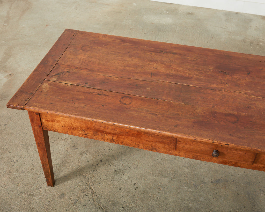 19th Century Country French Provincial Fruitwood Farmhouse Table