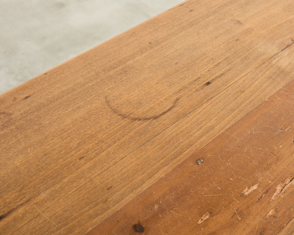 19th Century Country French Provincial Pine Farmhouse Dining Table