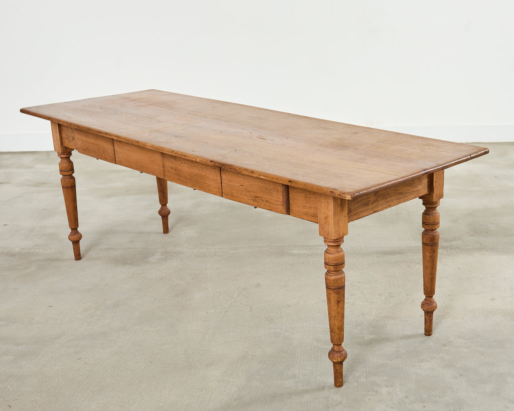 19th Century Country French Provincial Pine Farmhouse Dining Table