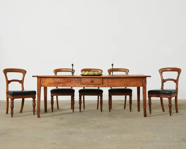 19th Century Country French Provincial Fruitwood Farmhouse Table