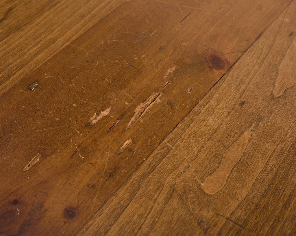 19th Century Country French Provincial Pine Farmhouse Dining Table