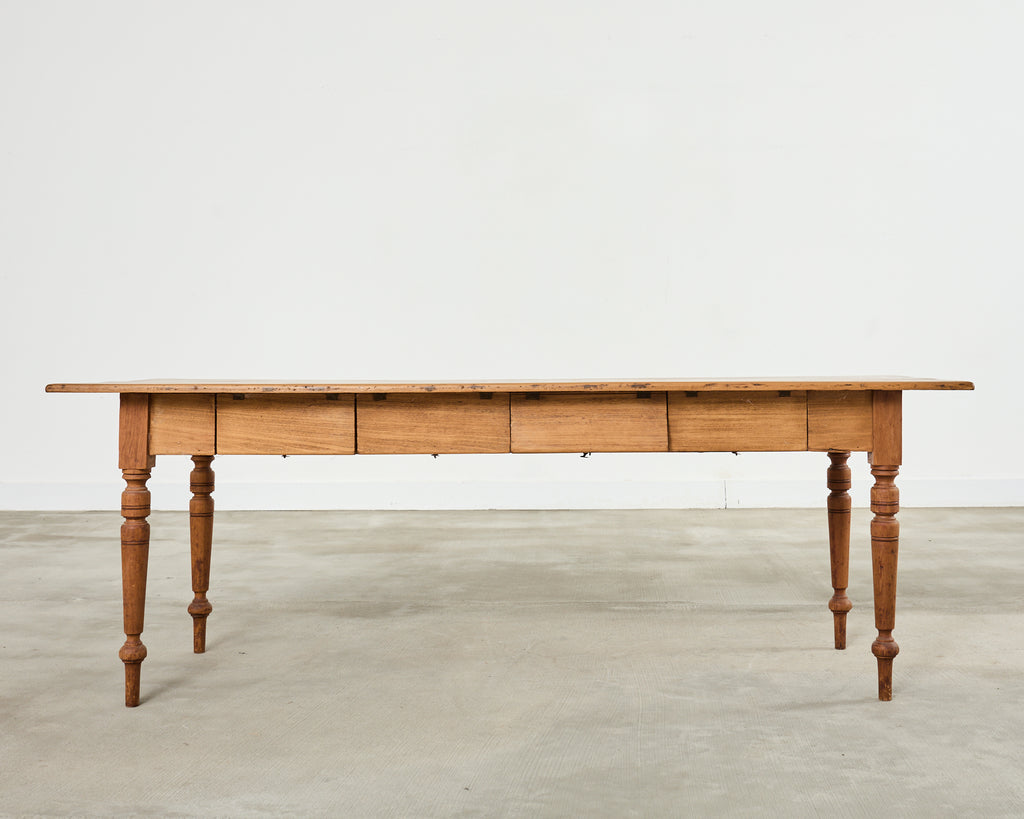19th Century Country French Provincial Pine Farmhouse Dining Table