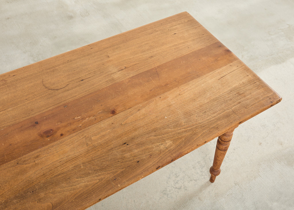19th Century Country French Provincial Pine Farmhouse Dining Table
