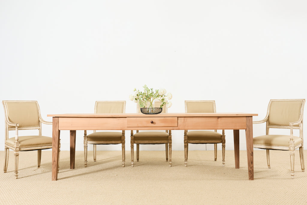 French Provincial Style Fruitwood Farmhouse Dining Table