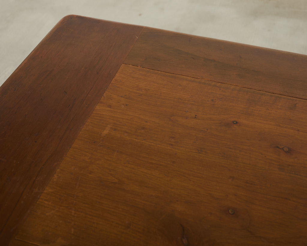 Country English Provincial Walnut Farmhouse Trestle Dining Table 8 Ft.