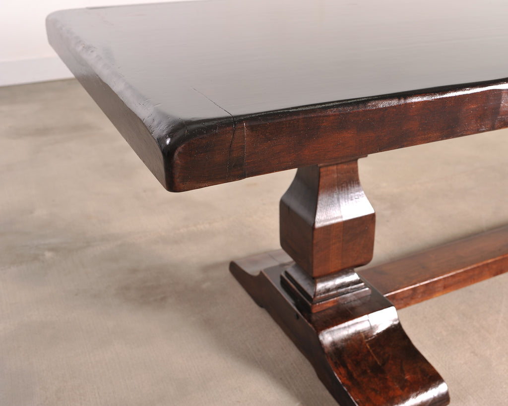 Country Italian Provincial Oak Farmhouse Trestle Dining Table 10 Ft