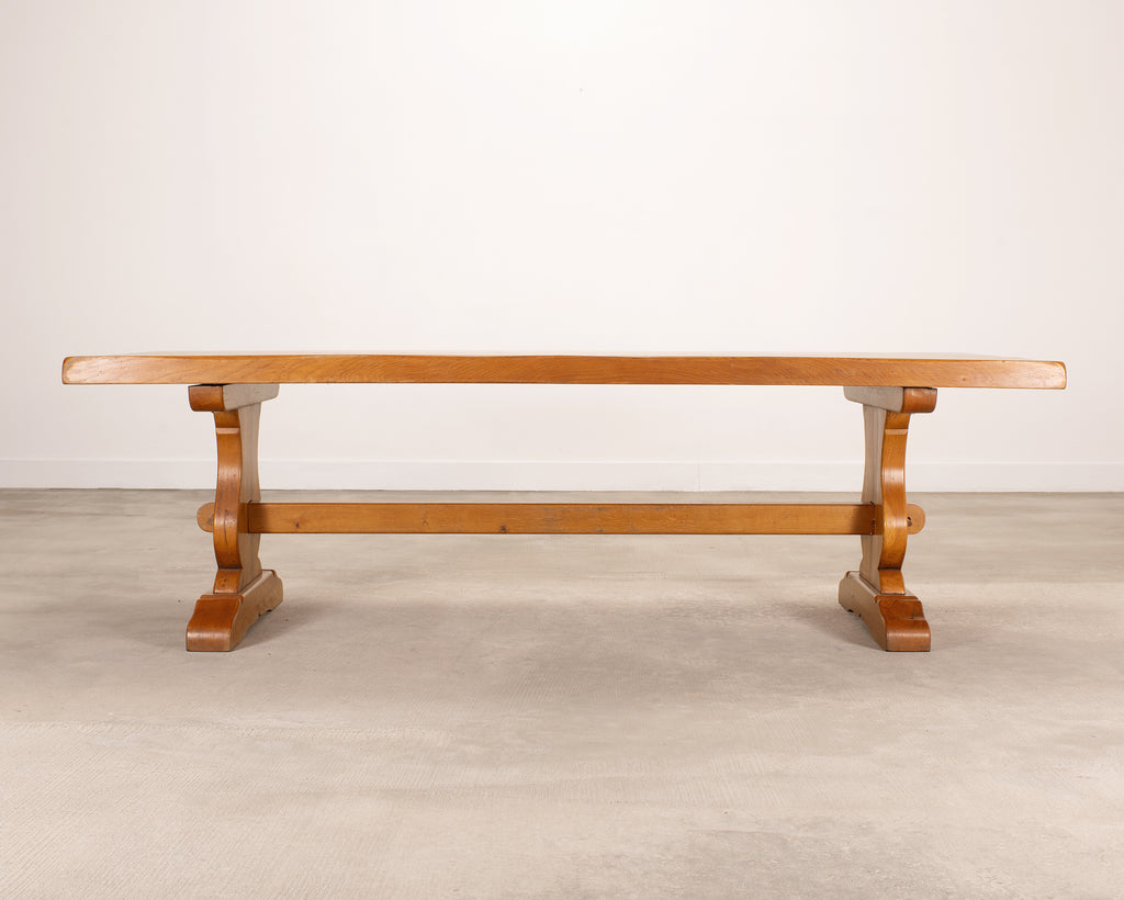 Rustic French Provincial Farmhouse Trestle Dining Table 8 Ft.
