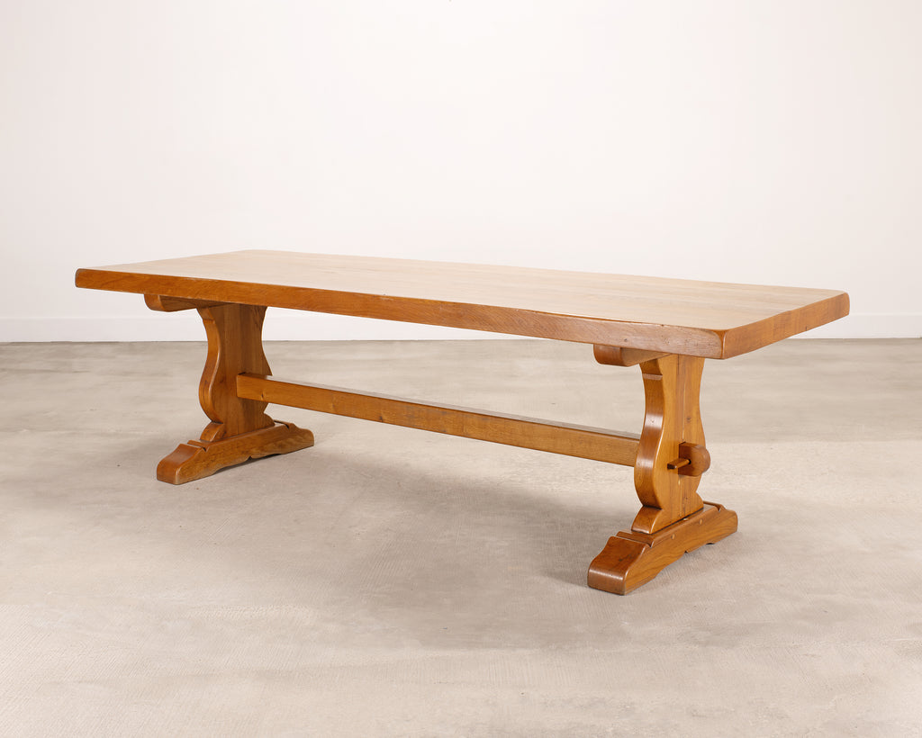 Rustic French Provincial Farmhouse Trestle Dining Table 8 Ft.