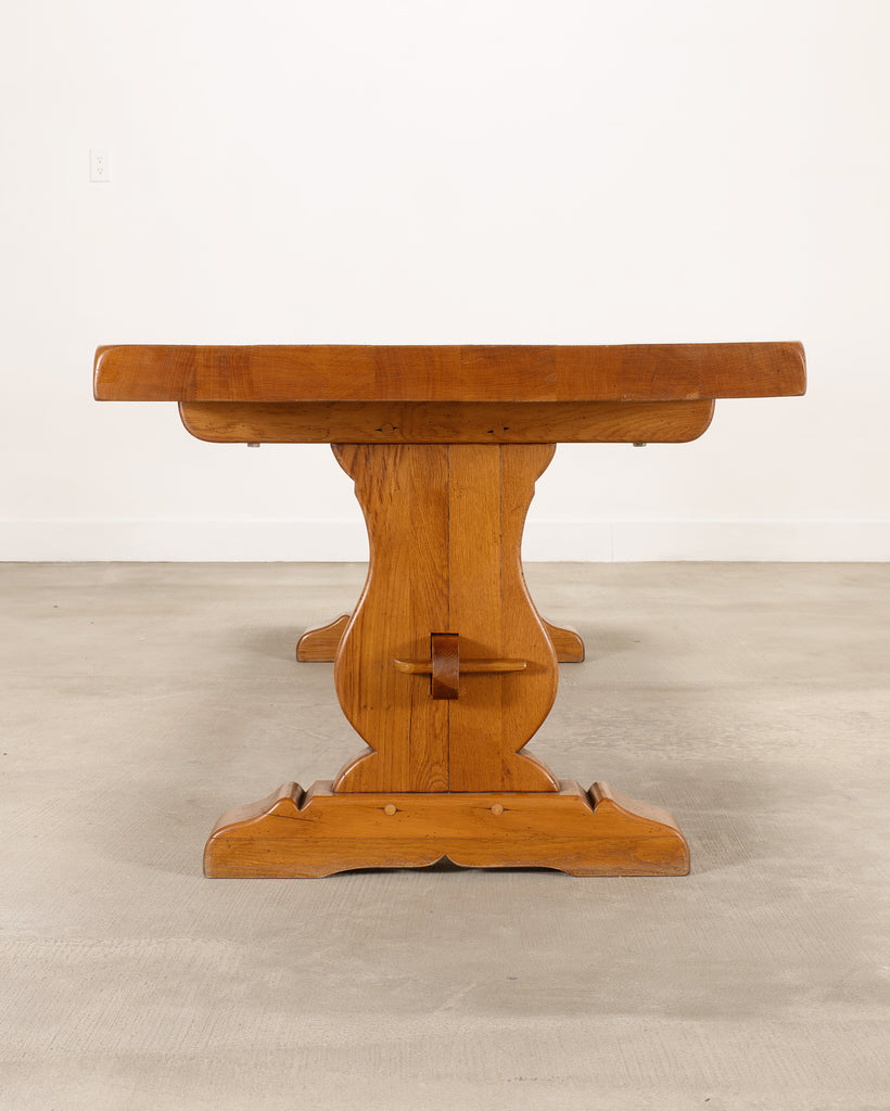 Rustic French Provincial Farmhouse Trestle Dining Table 8 Ft.