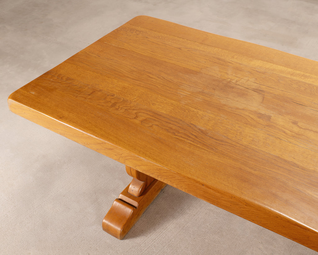 Rustic French Provincial Farmhouse Trestle Dining Table 8 Ft.