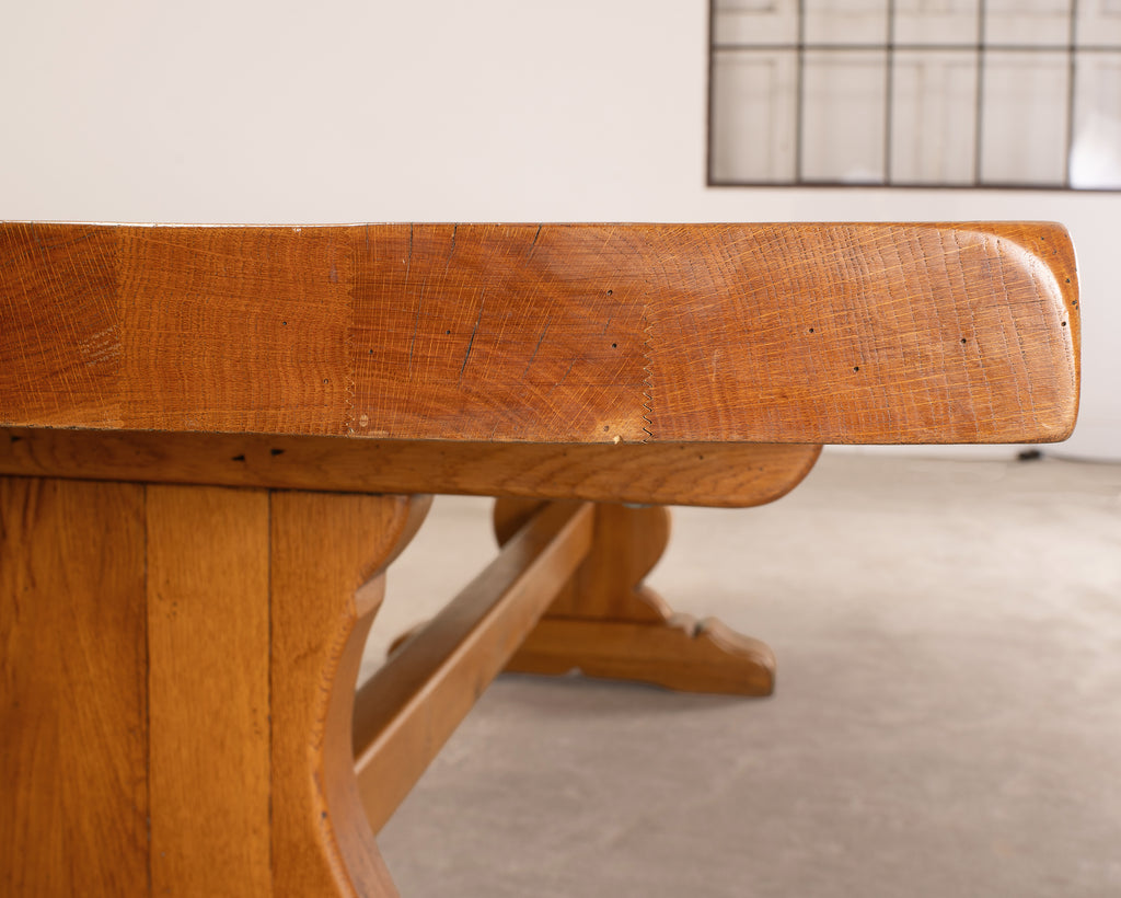 Rustic French Provincial Farmhouse Trestle Dining Table 8 Ft.