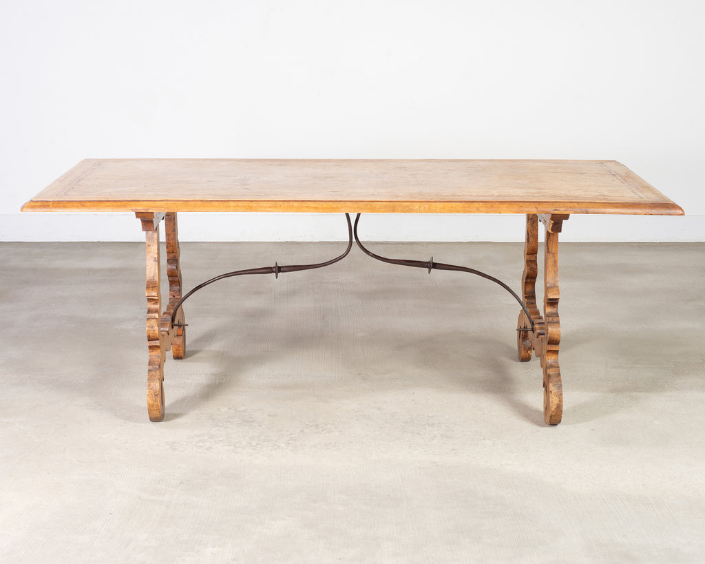 18th Century Spanish Baroque Walnut Dining Library Table