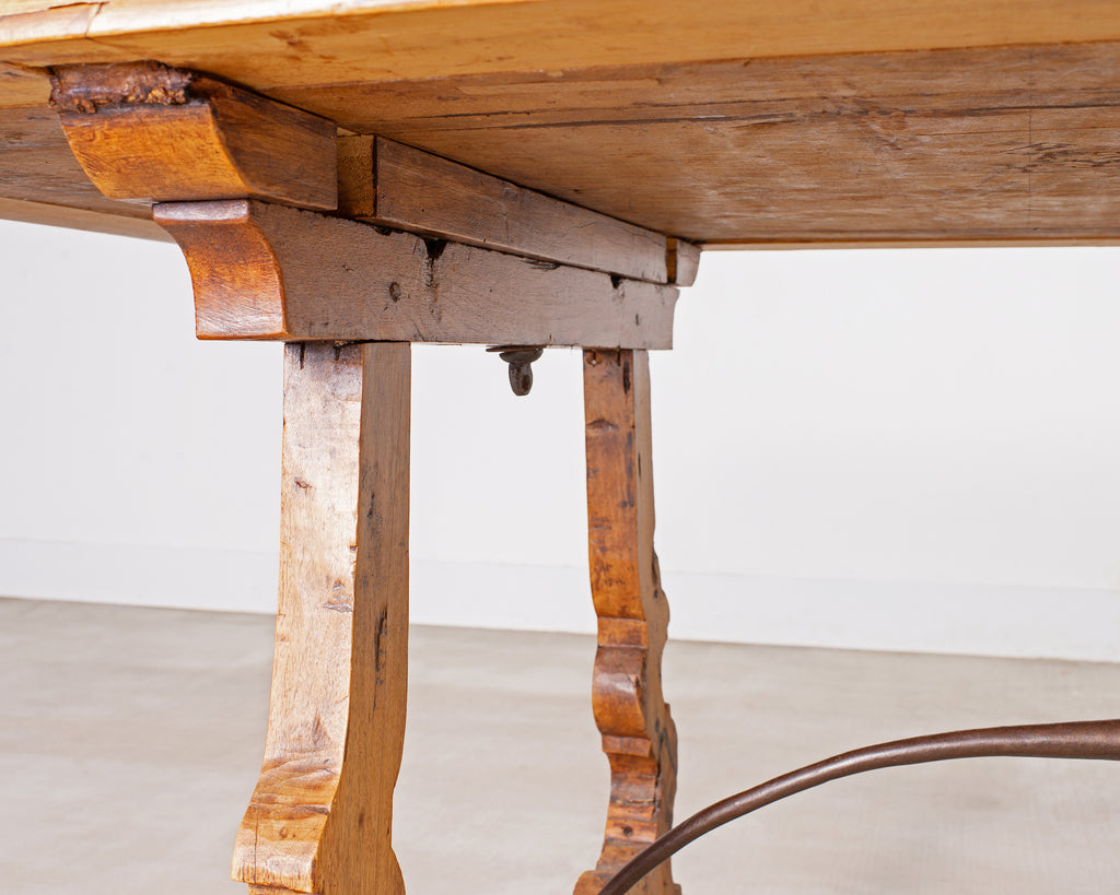 18th Century Spanish Baroque Walnut Dining Library Table