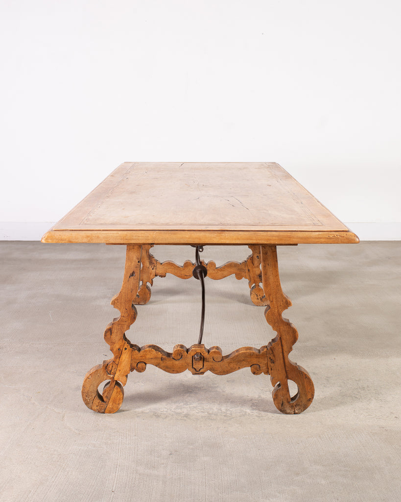 18th Century Spanish Baroque Walnut Dining Library Table