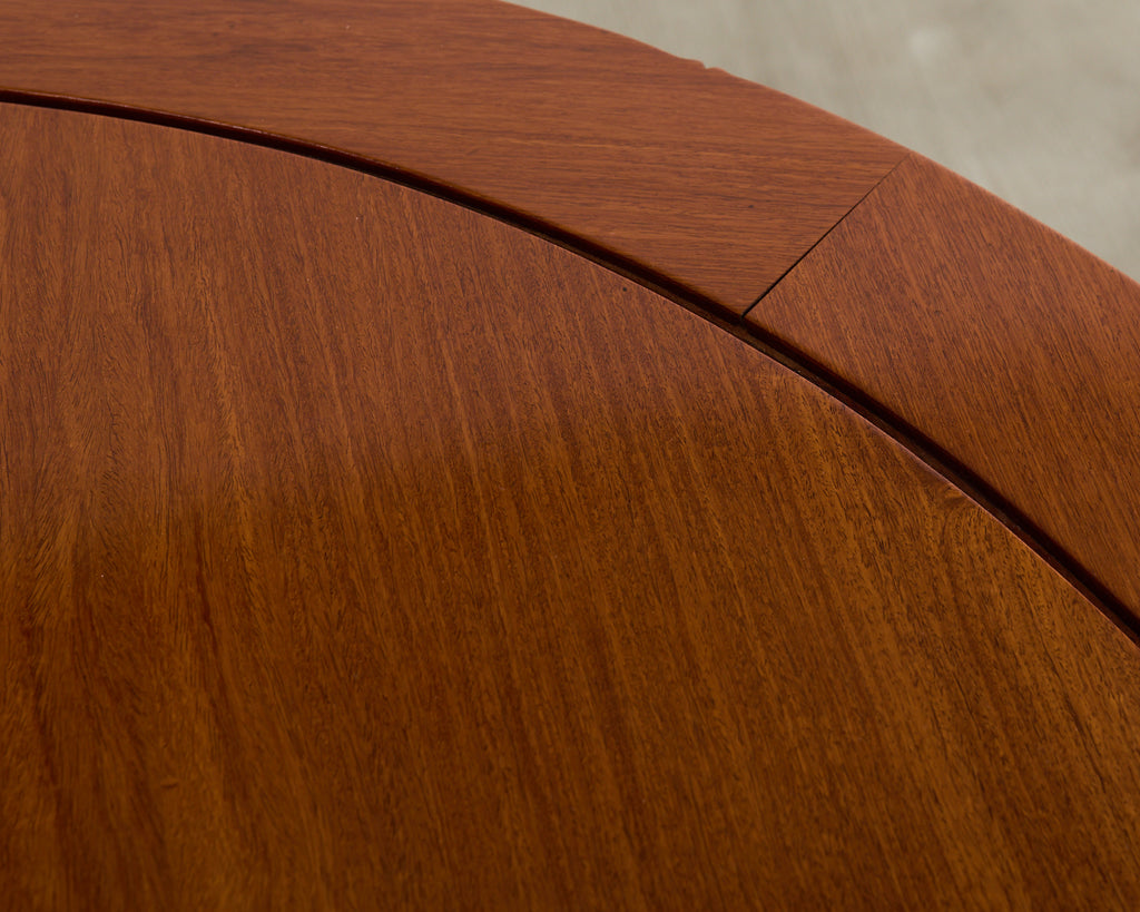 Chinese Chippendale Faux Bamboo Hardwood Extending Dining Table