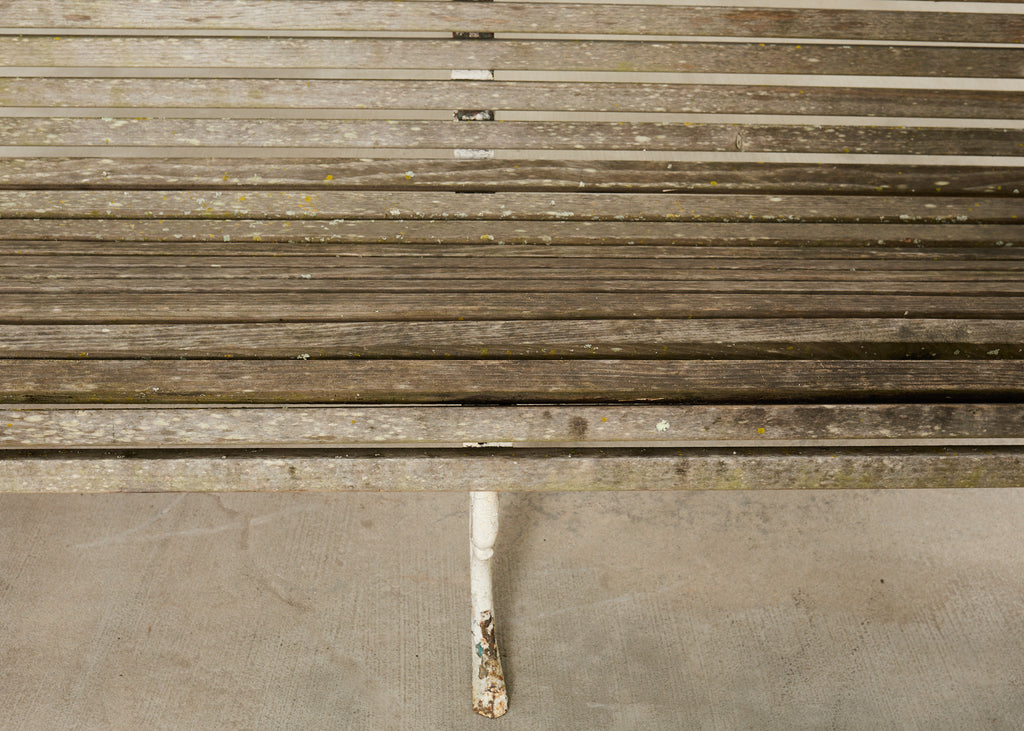 Country English Victorian Faux Bois Iron Garden Bench