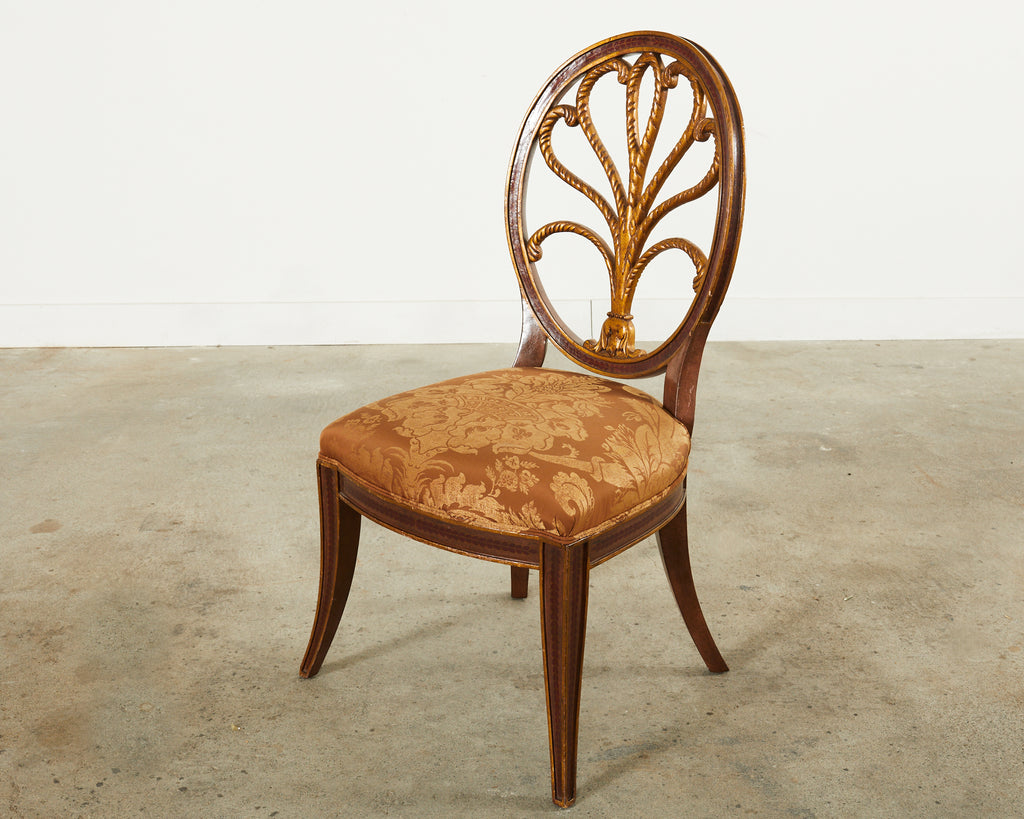 Set of Four Rose Tarlow Feather Chairs with Fortuny Seats