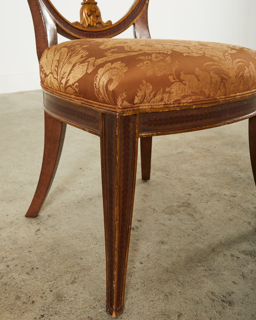 Set of Four Rose Tarlow Feather Chairs with Fortuny Seats