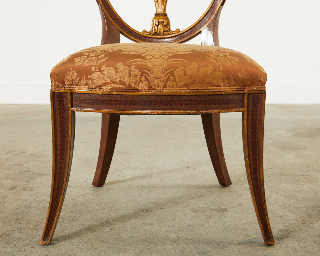 Set of Four Rose Tarlow Feather Chairs with Fortuny Seats