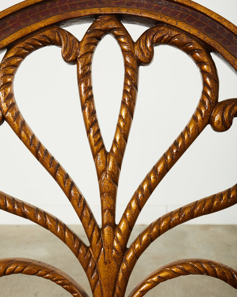 Set of Four Rose Tarlow Feather Chairs with Fortuny Seats