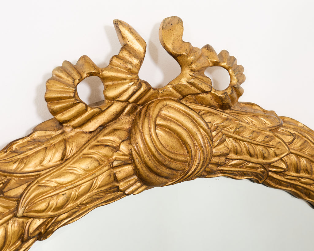 Large Ferguson Copeland Giltwood Lauren Wreath Mirror 4 Ft