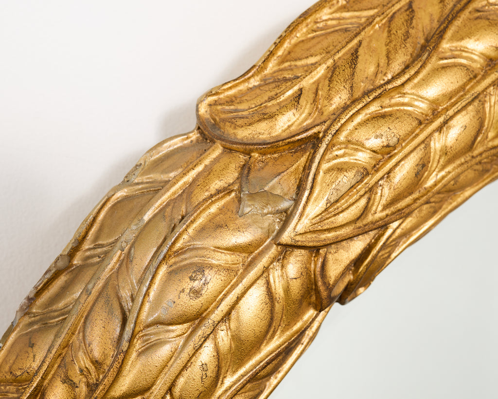 Large Ferguson Copeland Giltwood Lauren Wreath Mirror 4 Ft