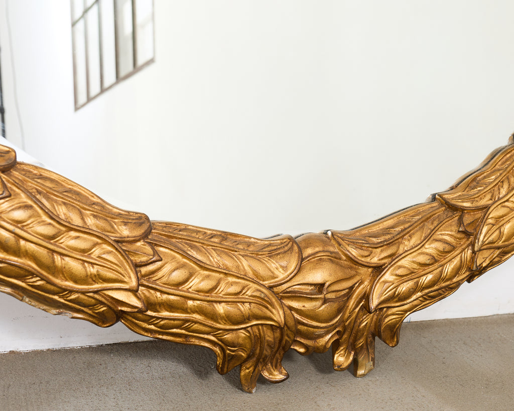 Large Ferguson Copeland Giltwood Lauren Wreath Mirror 4 Ft