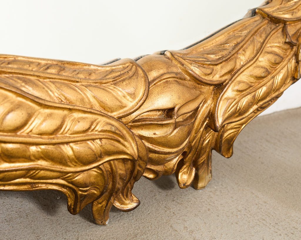 Large Ferguson Copeland Giltwood Lauren Wreath Mirror 4 Ft