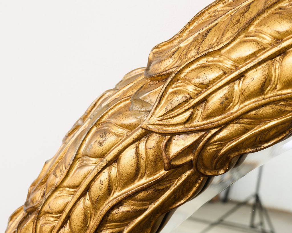 Large Ferguson Copeland Giltwood Lauren Wreath Mirror 4 Ft