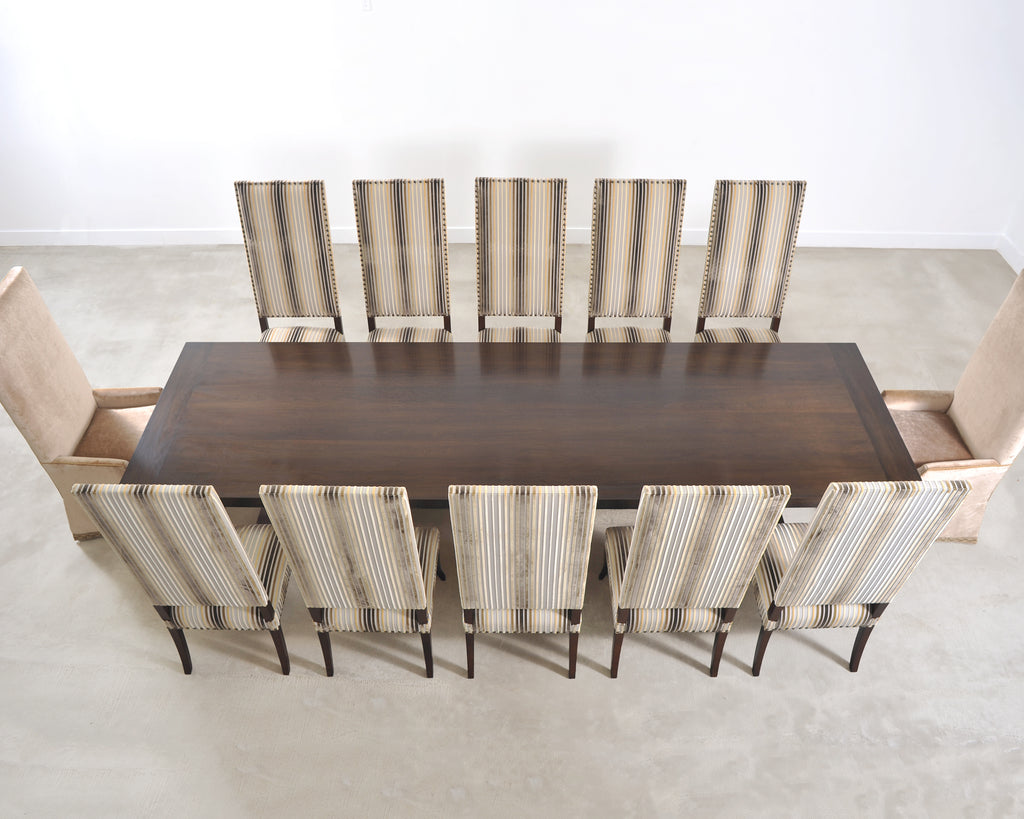 Ferrell + Mittman Art Deco Style Dining Table and 12 Chairs