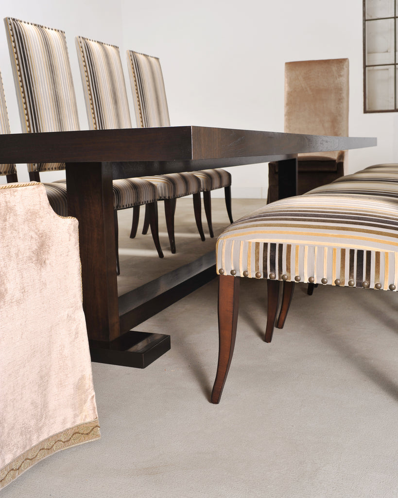 Ferrell + Mittman Art Deco Style Dining Table and 12 Chairs