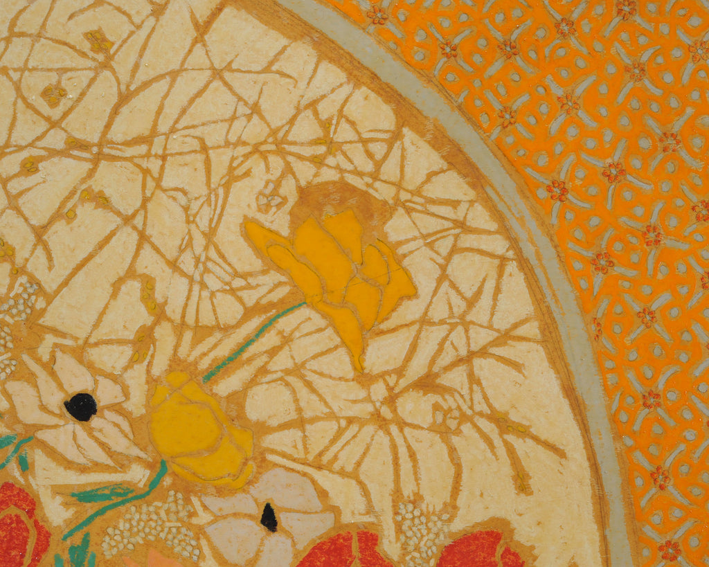 Dorothy Cutter "Yellow Oval Mixed Bouquet" Oil on Board 1973