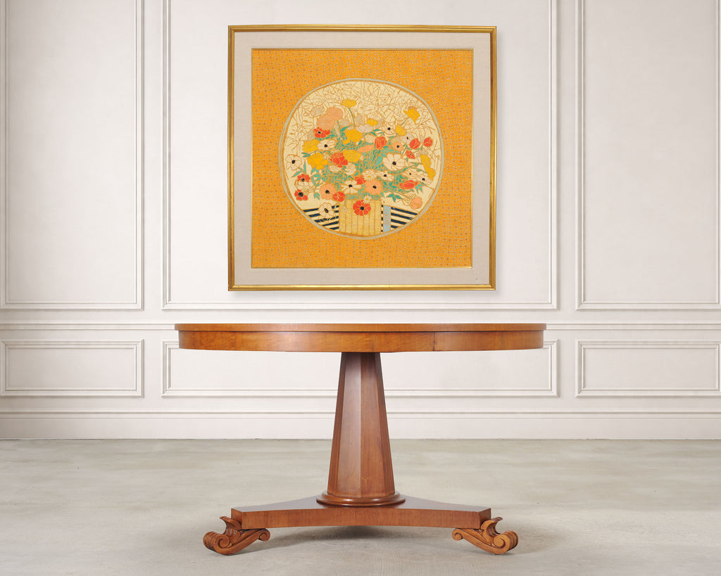 Dorothy Cutter "Yellow Oval Mixed Bouquet" Oil on Board 1973