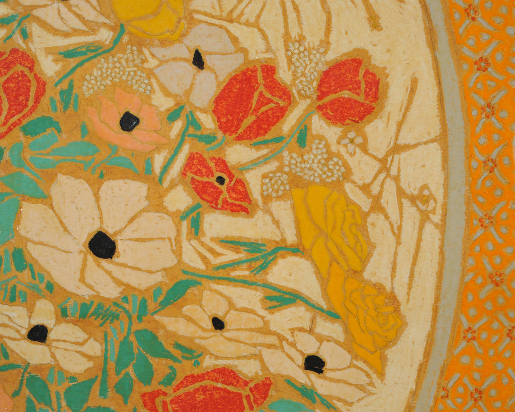 Dorothy Cutter "Yellow Oval Mixed Bouquet" Oil on Board 1973