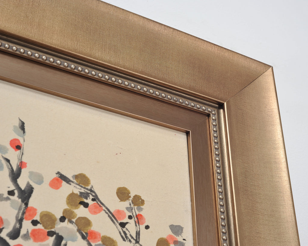Japanese Floral and Blossom Panorama Watercolor Painting 6 Ft