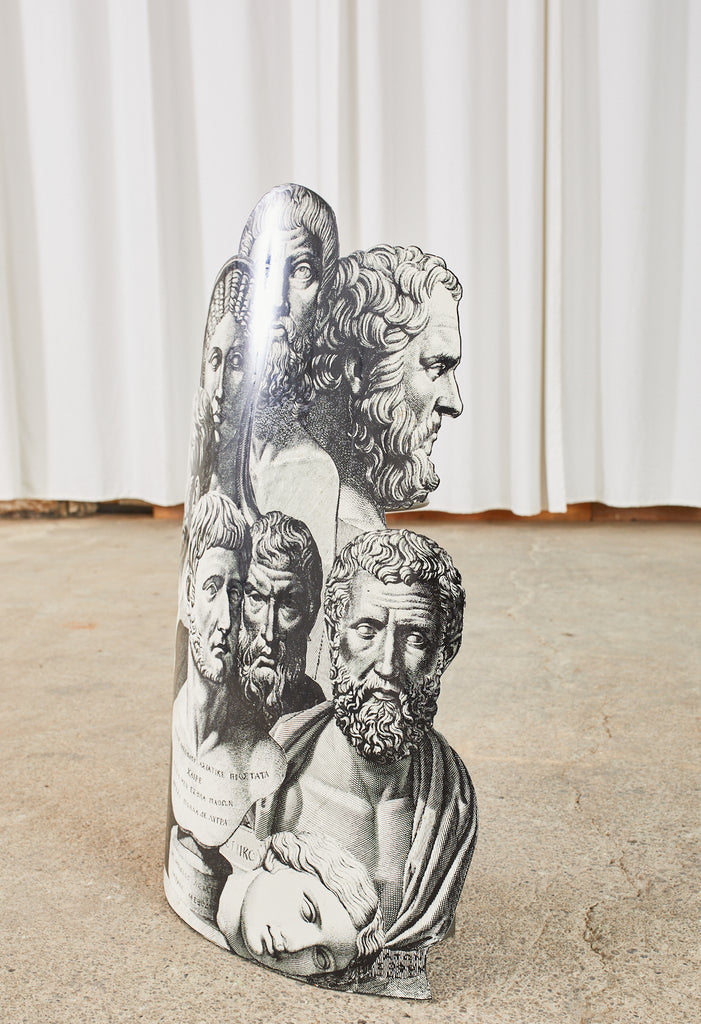 Fornasetti Neoclassical Trompe l'oeil Teste Antiche Umbrella Stand